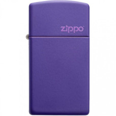 Зажигалка ZIPPO 1637 ZL Slim Purple Matte ZIPPO logo