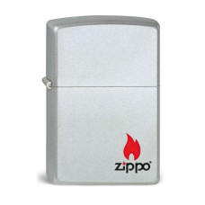 Зажигалка ZIPPO 205 ZIPPO Logo Satin Chrome