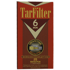 Фильтр мундштук для сигарет TarFilter 6мм/4.5мм Slim/SuperSlim 25 шт.