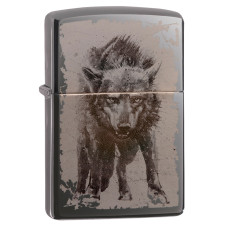 Зажигалка ZIPPO 49073 Wolf Design Black Ice