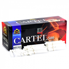 Сигаретные гильзы Cartel 25 mm filter WHITE 500 шт.