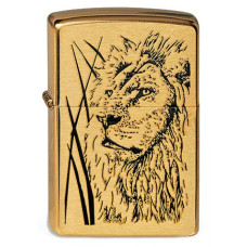 Зажигалка ZIPPO 204 B Proud Lion Brushed Brass