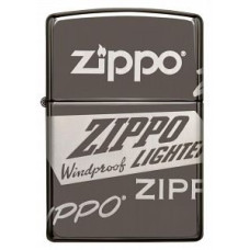Зажигалка ZIPPO 49051 ZIPPO Logo Black Ice