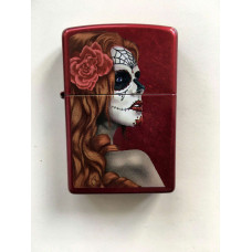 Зажигалка ZIPPO 28830 Day of Dead Girl Candy Apple Red