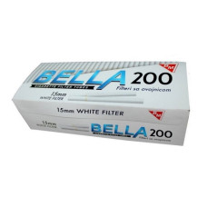 Гильзы для сигарет Bella 15мм White Filter 200 шт.