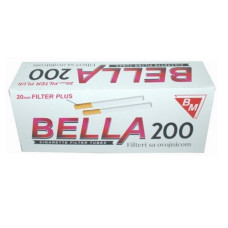 Гильзы для сигарет Bella 20мм Filter Plus 200 шт.