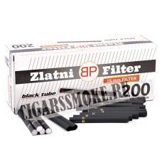 Гильзы для сигарет Zlatni Filter Black Tube 15мм 200 шт.