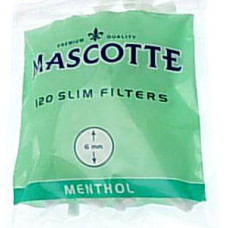 Фильтры для самокруток 6мм Mascotte Slim Mentol 120 шт (в пакете)