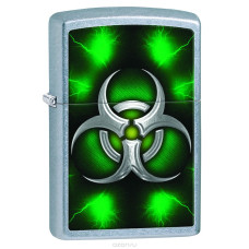 Зажигалка Zippo 28853 Biohazard Green Street Chrome™