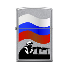 Зажигалка Zippo 207 Russian Soldier Street Chrome