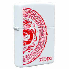 Зажигалка Zippo 28855 Dragon Stramp White Matte
